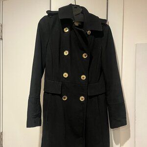 Wool-Blend Peacoat, Michael Kors, Black Size 6